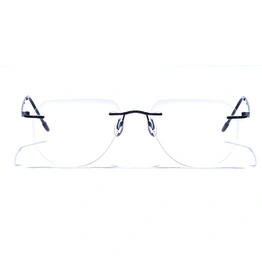 GRAVIATE by Coolwinks E12B6486 Matte Black Oval Rimless Eyeglasses for Men and Women