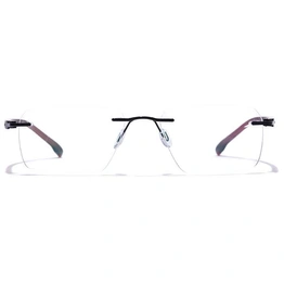 GRAVIATE by Coolwinks E12A7607 Glossy Black Rimless Rectangle Eyeglasses for Men and Women