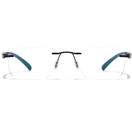 GRAVIATE by Coolwinks E12A7614 Matte Black Rimless Rectangle Eyeglasses for Men and Women