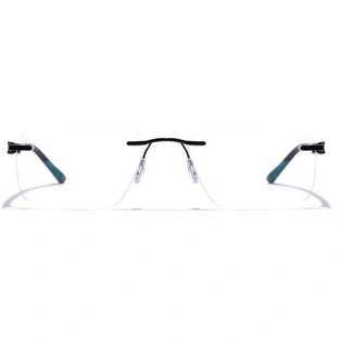 GRAVIATE by Coolwinks E12A7617 Glossy Black Rimless Rectangle Eyeglasses for Men and Women