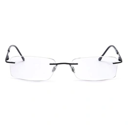 GRAVIATE by Coolwinks E12C4094 Matte Black Rimless Rectangle Eyeglasses for Men and Women