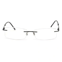 GRAVIATE by Coolwinks E12C4098 Matte Black Rimless Rectangle Eyeglasses for Men and Women