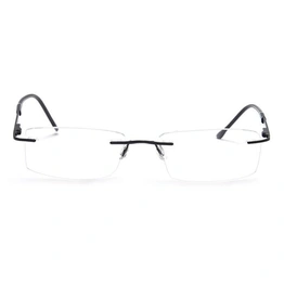 GRAVIATE by Coolwinks E12C4099 Matte Black Rimless Rectangle Eyeglasses for Men and Women