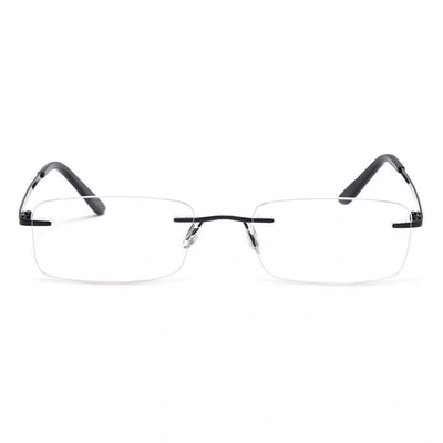 GRAVIATE by Coolwinks E12C4100 Matte Black Rimless Rectangle Eyeglasses for Men and Women