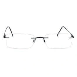 GRAVIATE by Coolwinks E12C4106 Matte Black Rimless Rectangle Eyeglasses for Men and Women