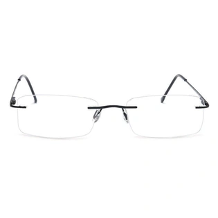 GRAVIATE by Coolwinks E12C4106 Matte Black Rimless Rectangle Eyeglasses for Men and Women