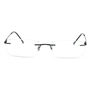 GRAVIATE by Coolwinks E12C4111 Matte Black Rimless Rectangle Eyeglasses for Men and Women