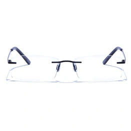 GRAVIATE by Coolwinks E12C4116 Matte Black Rimless Rectangle Eyeglasses for Men and Women