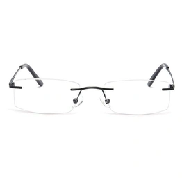 GRAVIATE by Coolwinks E12C4117 Matte Black Rimless Rectangle Eyeglasses for Men and Women