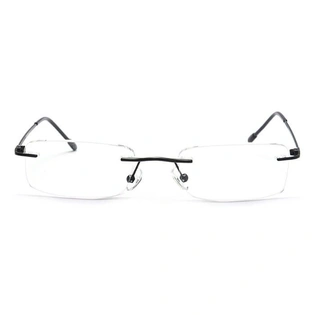 GRAVIATE by Coolwinks E12C4118 Matte Black Rimless Rectangle Eyeglasses for Men and Women