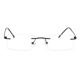 GRAVIATE by Coolwinks E12C4119 Matte Black Rimless Rectangle Eyeglasses for Men and Women