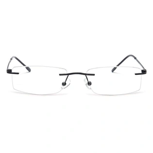 GRAVIATE by Coolwinks E12C4123 Matte Black Rimless Rectangle Eyeglasses for Men and Women