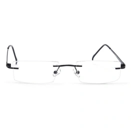 GRAVIATE by Coolwinks E12C4126 Matte Black Rimless Rectangle Eyeglasses for Men and Women