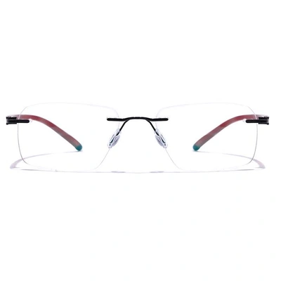 GRAVIATE by Coolwinks E12A7624 Glossy Black Rimless Retro Square Eyeglasses for Men and Women