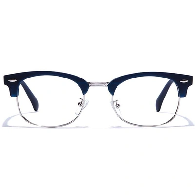 GRAVIATE by Coolwinks E20C7587 Matte Blue Full Frame Clubmaster Computer Eyeglasses for Men and Women