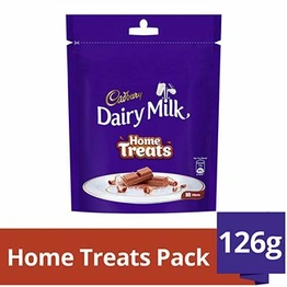 Cadbury Dairy Milk Chocolate Home Treats Pack, 126g (Pack of 4)