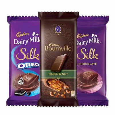 Cadbury Chocolates Combo (2 x Silk Plain 60g, 2 x Silk Oreo 60g and 2 x bournville Raisin Nut 80g)