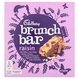 Cadbury Brunch Bar Raisin, 6 Bars