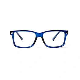 GRAVIATE by Coolwinks E20D5684 Glossy Blue Full Frame Retro Square Eyeglasses for Men and Women