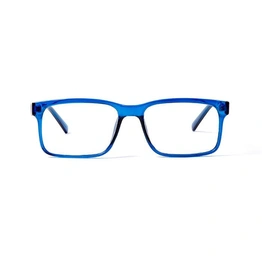 GRAVIATE by Coolwinks E20D5697 Glossy Blue Full Frame Retro Square Eyeglasses for Men and Women