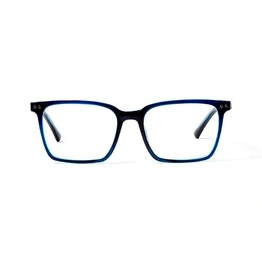 GRAVIATE by Coolwinks E20D5702 Glossy Blue Full Frame Retro Square Eyeglasses for Men and Women