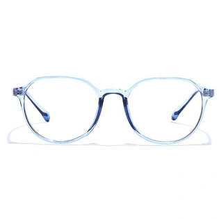 GRAVIATE by Coolwinks E20A7294 Glossy Blue Full Frame Round Eyeglasses for Men and Women