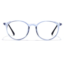 GRAVIATE by Coolwinks E20A7445 Glossy Blue Full Frame Round Eyeglasses for Men and Women