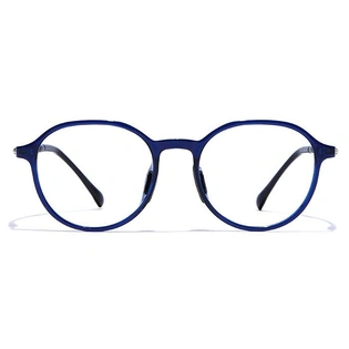 GRAVIATE by Coolwinks E20A7467 Glossy Blue Full Frame Round Eyeglasses for Men and Women