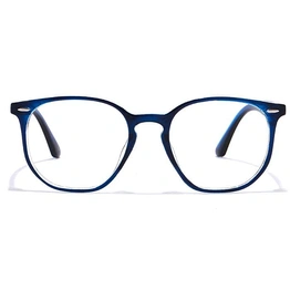 GRAVIATE by Coolwinks E20C6942 Glossy Blue Full Frame Round Eyeglasses for Men and Women