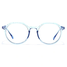 GRAVIATE by Coolwinks E20C7311 Glossy Blue Full Frame Round Eyeglasses for Men and Women