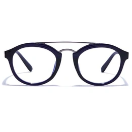 GRAVIATE by Coolwinks E20C7549 Glossy Blue Full Frame Round Eyeglasses for Men and Women