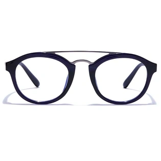 GRAVIATE by Coolwinks E20C7549 Glossy Blue Full Frame Round Eyeglasses for Men and Women