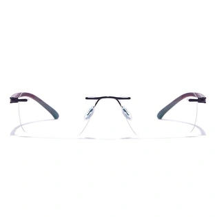 GRAVIATE by Coolwinks E20B7621 Glossy Blue Rimless Retro Square Eyeglasses for Men and Women