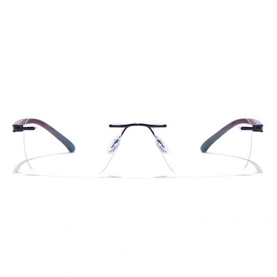 GRAVIATE by Coolwinks E20B7621 Glossy Blue Rimless Retro Square Eyeglasses for Men and Women