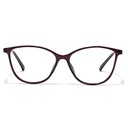 GRAVIATE by Coolwinks E15C7097 Glossy Brown Full Frame Cateye Eyeglasses for Women