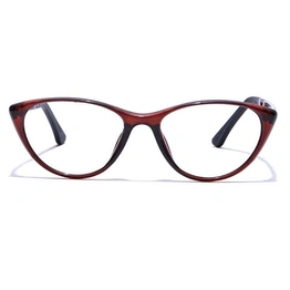 GRAVIATE by Coolwinks E15C7655 Glossy Brown Full Frame Cateye Eyeglasses for Women