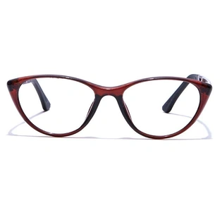 GRAVIATE by Coolwinks E15C7655 Glossy Brown Full Frame Cateye Eyeglasses for Women