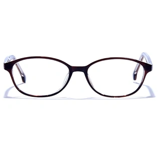 GRAVIATE by Coolwinks E15A6458 Glossy Brown Full Frame Oval Eyeglasses for Men and Women