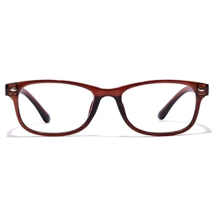 GRAVIATE by Coolwinks E15A7142 Glossy Brown Full Frame Rectangle Eyeglasses for Kids