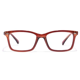 GRAVIATE by Coolwinks E15B7125 Glossy Brown Full Frame Rectangle Eyeglasses for Kids