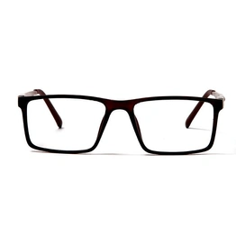 GRAVIATE by Coolwinks E12A5664 Matte Brown Full Frame Rectangle Eyeglasses for Men and Women