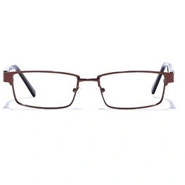 GRAVIATE by Coolwinks E15A6788 Glossy Brown Full Frame Rectangle Eyeglasses for Men and Women