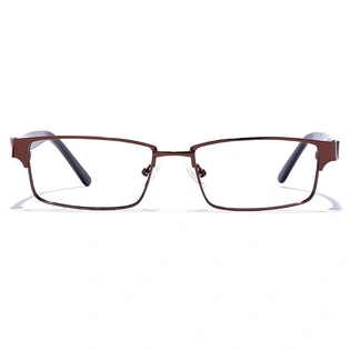 GRAVIATE by Coolwinks E15A6790 Glossy Brown Full Frame Rectangle Eyeglasses for Men and Women