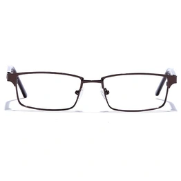 GRAVIATE by Coolwinks E15A6793 Glossy Brown Full Frame Rectangle Eyeglasses for Men and Women