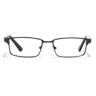 GRAVIATE by Coolwinks E15A6794 Glossy Brown Full Frame Rectangle Eyeglasses for Men and Women