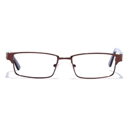 GRAVIATE by Coolwinks E15A6795 Glossy Brown Full Frame Rectangle Eyeglasses for Men and Women