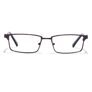 GRAVIATE by Coolwinks E15A6796 Glossy Brown Full Frame Rectangle Eyeglasses for Men and Women