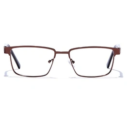 GRAVIATE by Coolwinks E15A6797 Glossy Brown Full Frame Rectangle Eyeglasses for Men and Women