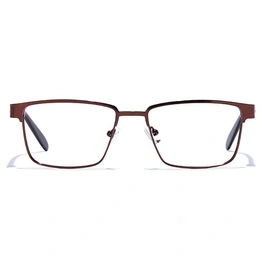 GRAVIATE by Coolwinks E15A6804 Glossy Brown Full Frame Rectangle Eyeglasses for Men and Women