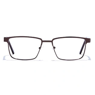 GRAVIATE by Coolwinks E15A6805 Glossy Brown Full Frame Rectangle Eyeglasses for Men and Women